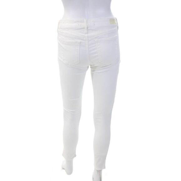 Fade To Blue Womesn Cotton Denim Five Pocket Low-Rise Skinny Jeans White Size 28 - Picture 3 of 5